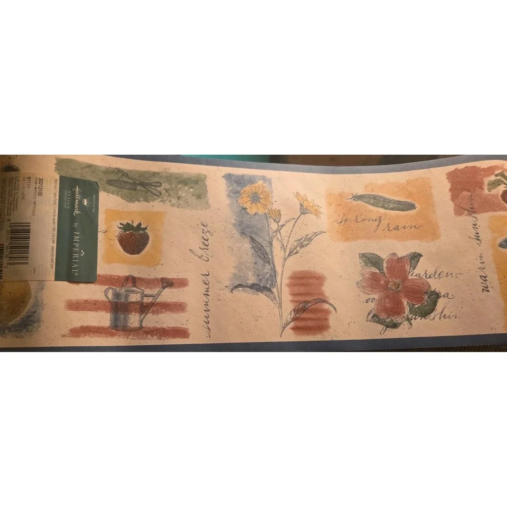 Vintage 5 YD Roll Hallmark Designs Imperial Wall Border Prepasted Made In Canada